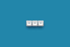 WWW text on a 3d keyboard button with shadow concept series photo