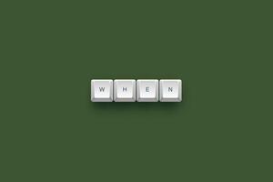When text on a 3d keyboard button with shadow concept series photo