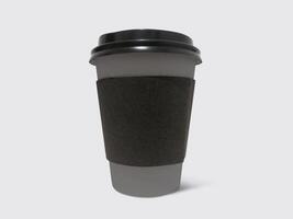 Coffee cup in hand front view photo