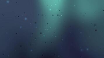 Dark teal background with small black and bright particles Suitable for science technology abstract design and digital themes video