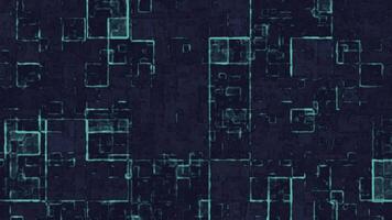 Dark blue and teal digital abstract grid pattern with glowing neon lines Perfect for tech designs modern events and futuristic themes Ideal for backgrounds or sci-fi projects video