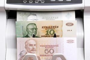 Finnish Marks in the counting machine photo