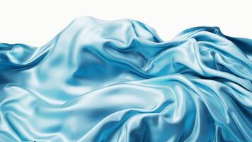 Flowing blue wave cloth background, 3d rendering video