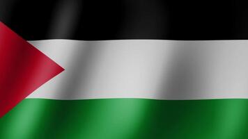 Palestinian Flag Waving in Loop with Fabric Texture 4K Motion Footage video