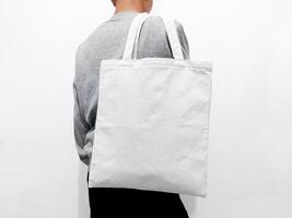 Canvas tote bag front view photo