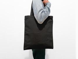 Canvas tote bag front view photo