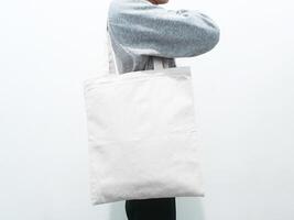 Canvas tote bag front view photo