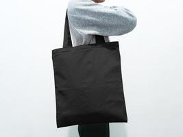 Canvas tote bag front view photo