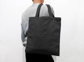 Canvas tote bag front view photo
