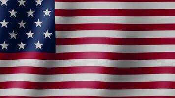 United States Flag Waving in Loop with Realistic Fabric Texture in 4K Resolution Perfect for Patriotic Projects and Independence Day video