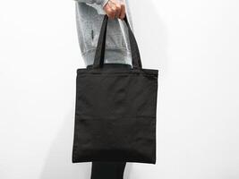 Canvas tote bag front view photo