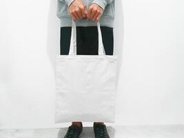 Canvas tote bag front view photo