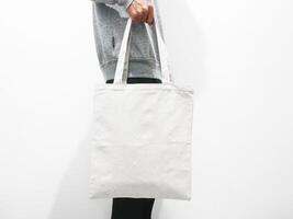 Canvas tote bag front view photo