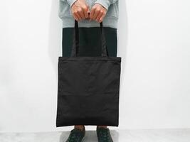 Canvas tote bag front view photo