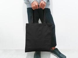 Canvas tote bag front view photo