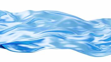 Flowing blue wave cloth on alpha, 3d rendering. video