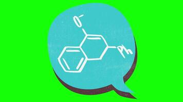 Animated speech bubble with molecule video