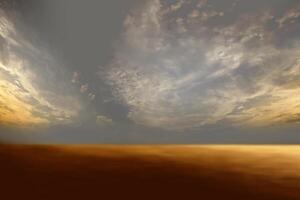 Blue sky with cloud closeup, nature background. Sky with clouds at sunset. photo