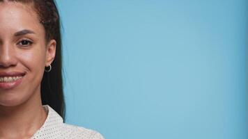 Close-Up of Smiling Woman With Braces video