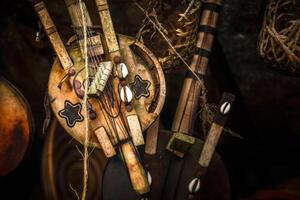 Traditional Ancient Old Indian Music String Instrument photo