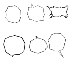 Set of Comic Style Speech empty Bubbles png