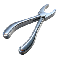 picturesque ethereal elegant Forceps, stainless steel, toothetips, studio lighting, top-down view, isolateon transparent background,high-resolution product photography gallery standard png