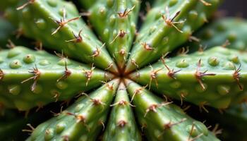 close up view of a cactus forming an x shape naturally from crossed segments. photo