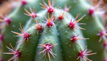 close up view of a cactus that appears smooth until closely examined for micro spines. photo