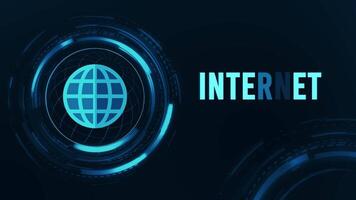 Internet Flickering Text With HUD Animation video