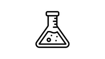 Animated a bubbling beaker of liquid comes to life video
