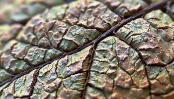 close up view of cracked leaves after a dry season, showing fine vein detail. photo