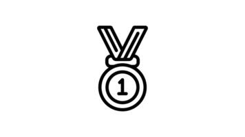 Animated a gleaming gold medal with the number one proudly displayed video
