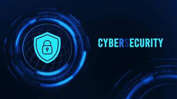 Cybersecurity Flickering Text With HUD Animation video