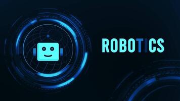 Robotics Flickering Text With HUD Animation video