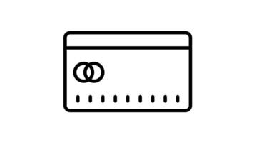Animated black and white outline of a credit card with a dollar sign video