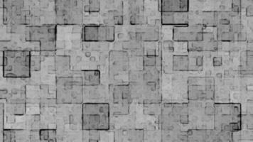 Gray scale abstract geometric pattern featuring overlapping rectangles and lines suitable for background video