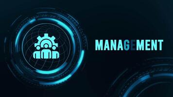 Management Flickering Text With HUD Animation video