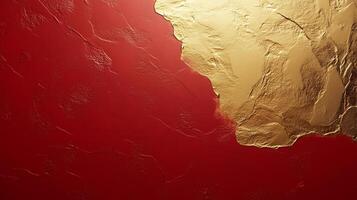 Red and gold background, textured metal, elegant design photo