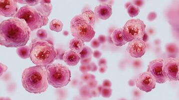 Brightly colored blood cells float in a fluid environment, representing the potential for rejuvenation and youth. photo