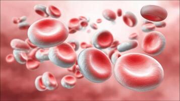 Red blood cells float in a dynamic environment, reflecting their critical role in oxygen transport. photo