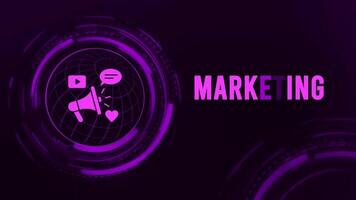 Marketing Flickering Text With HUD Animation video
