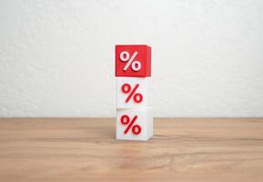 Tower of percent blocks. Interest on a loan or deposit, hidden service fees. Layering of financial obligations such as interest, fees, and service charges. Hidden costs in contracts photo