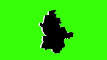 green screen 3d map of Hjorring in Denmark video
