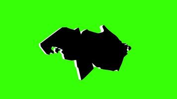 green screen 3d map of Helsingor in Denmark video
