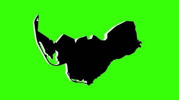 green screen 3d map of Dragor in Denmark video
