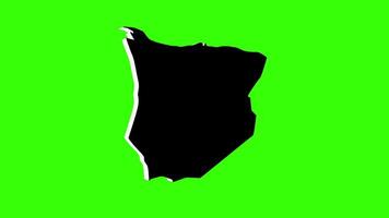 green screen 3d map of Hornbaek in Denmark video