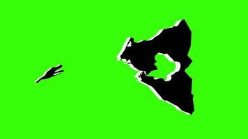 green screen 3d map of Korsor in Denmark video