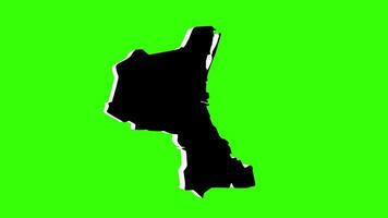 green screen 3d map of Koge in Denmark video