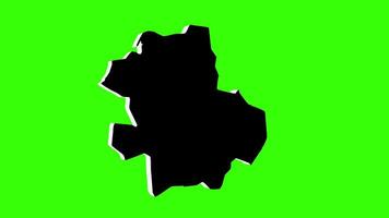 green screen 3d map of Hillerod Municipality in Denmark video