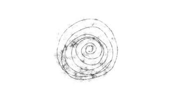 A drawing of a spiral on a white background video